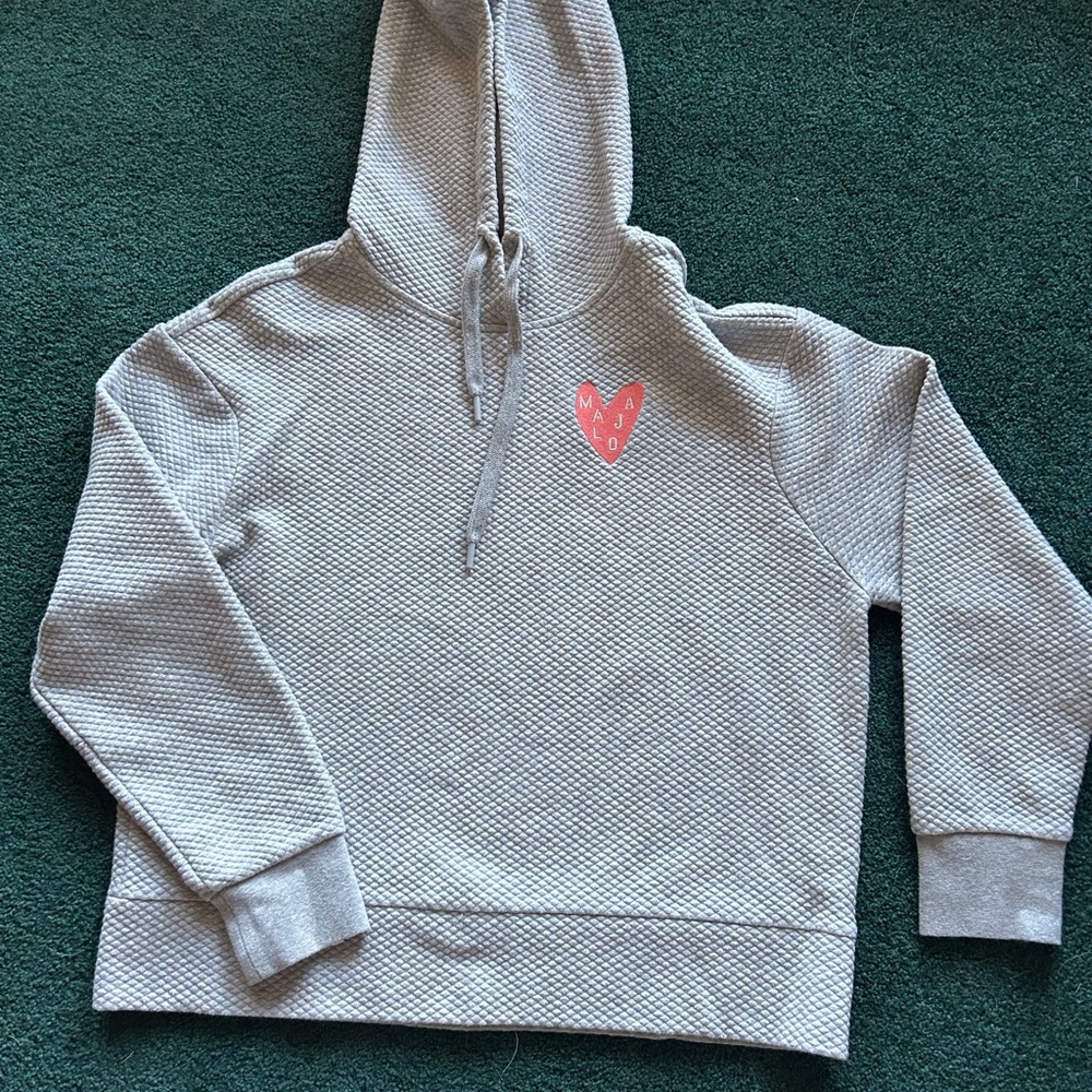 Maloja Light Gray Hoodie with Heart Detail Free Backpack included
